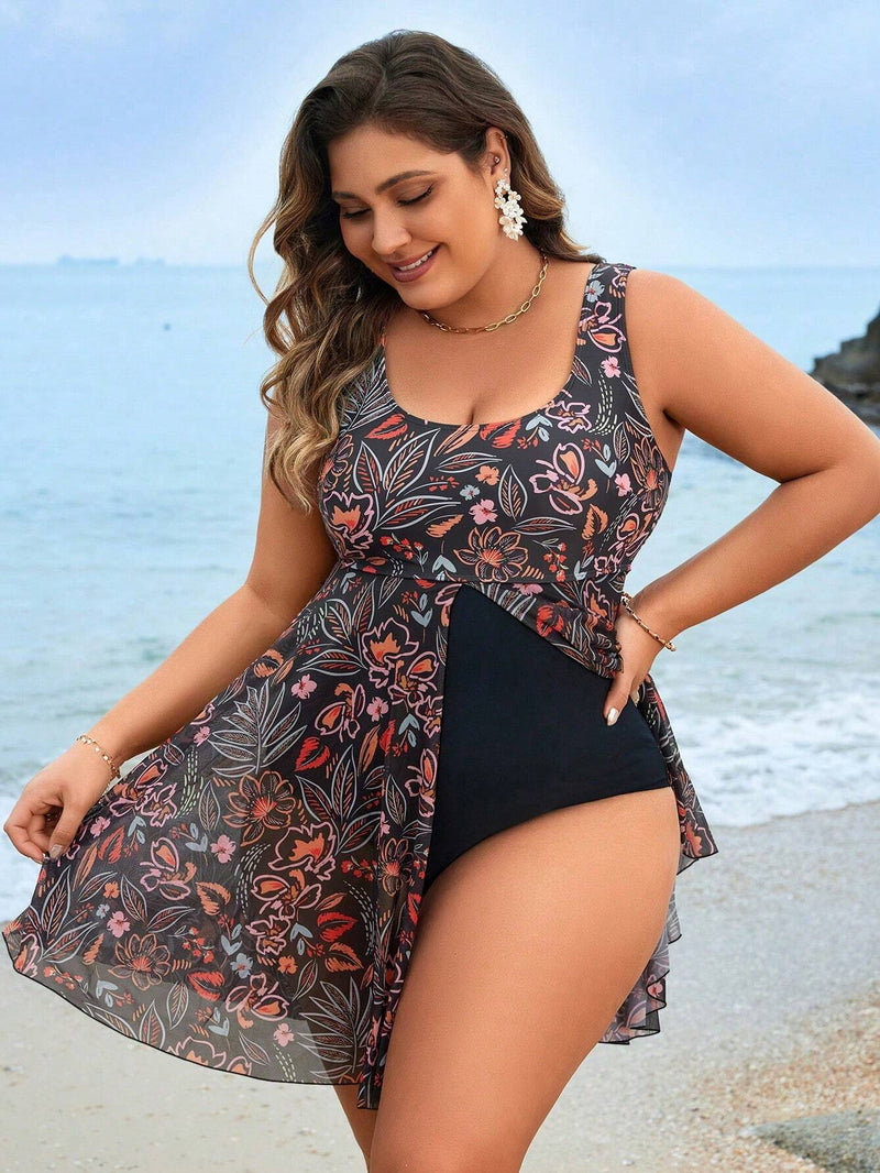 Maiô-Vestido Plus Size Florinda