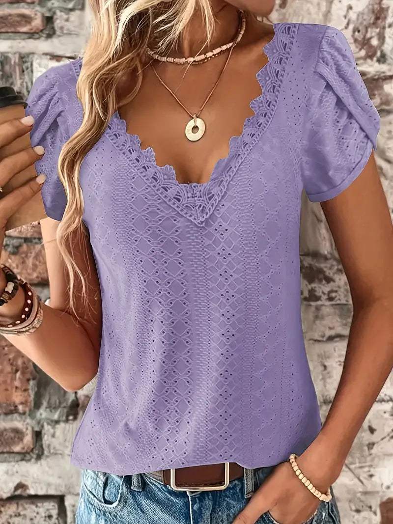 Blusa Feminina Casual de Renda Ilhéus